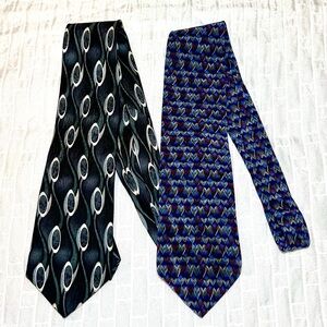 Two Stonehenge Cocktail Collection Silk Ties in Martini & Vodka Tonic